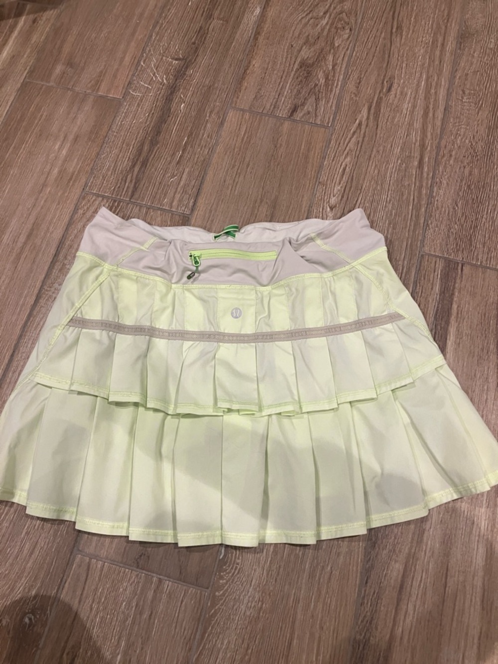 lululemon athletica Light Lime Tiered Pleated Skort